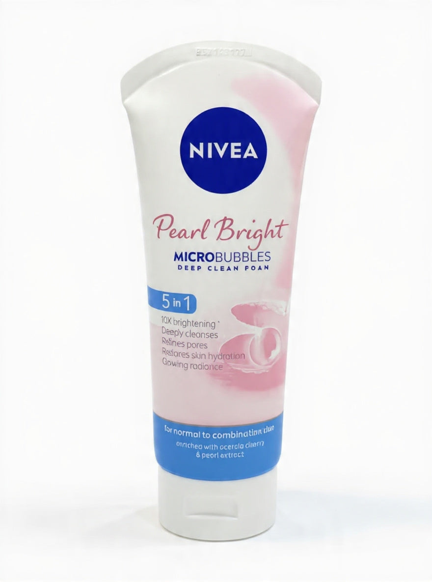 NIVEA Pearl Bright Microbubbles Deep Clean Foam 5-in-1
